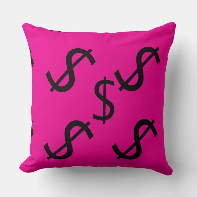 Almofada Duo Tone Dollar $ign Pink Red  (Frente)