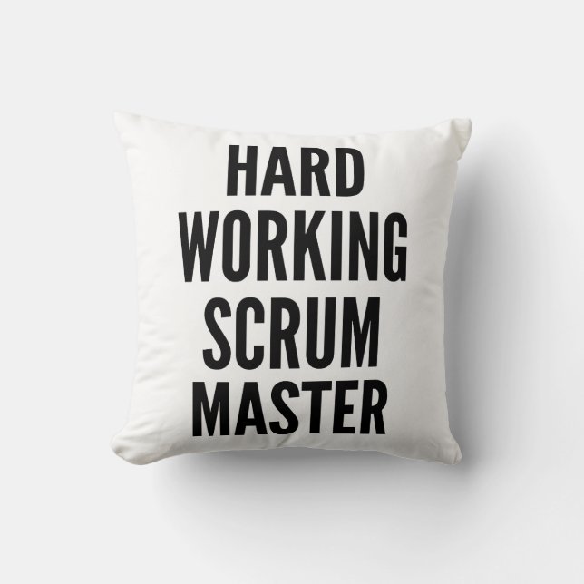 Almofada Duro Trabalhando Scrum Master (Frente)