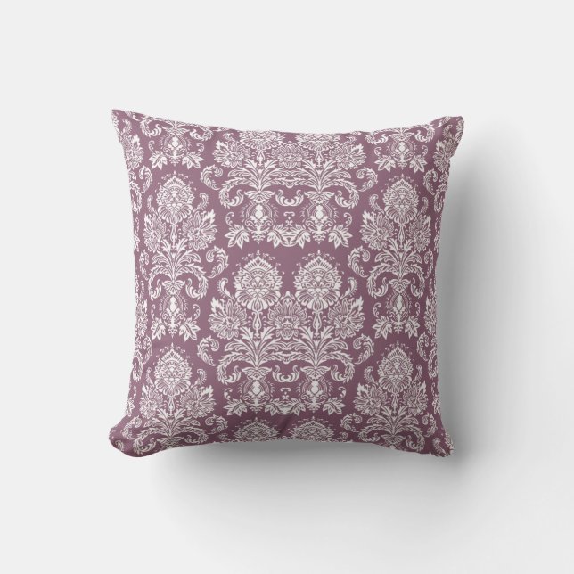 Almofada Dusty Rosa Victorian Damask (Frente)