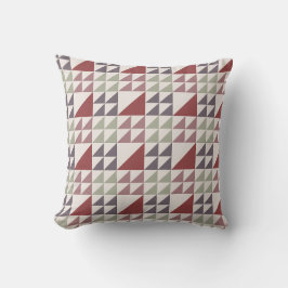Almofada Dusty Rose Geometric Quilt Pattern Throw Pillow