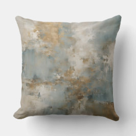 Almofada Dusty Teal Blue Abstrato Dourado
