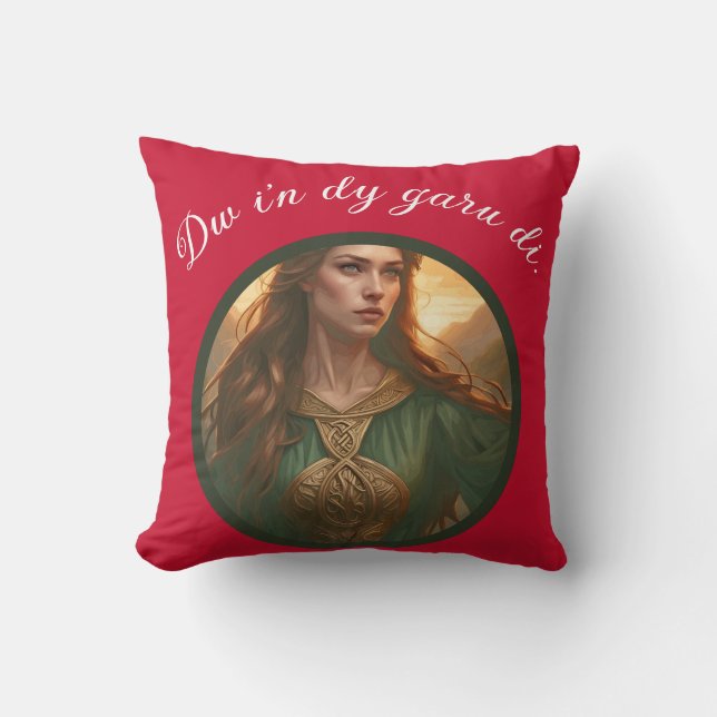 Almofada Dwynwen A Padroeira dos Amantes Recortada v2 (Frente)