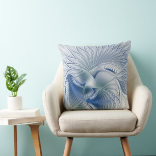 Almofada Dynamics Fantasy Abstrato Blue Tones Arte Fractal