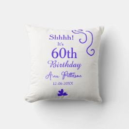 Almofada É 60º aniversário adicionar nome roxo espanhol r