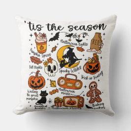 Almofada É a Temporada de Halloween Doodles – Assustador Fo