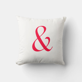 Almofada E - Ampersand Travesseiro - vermelho e branco