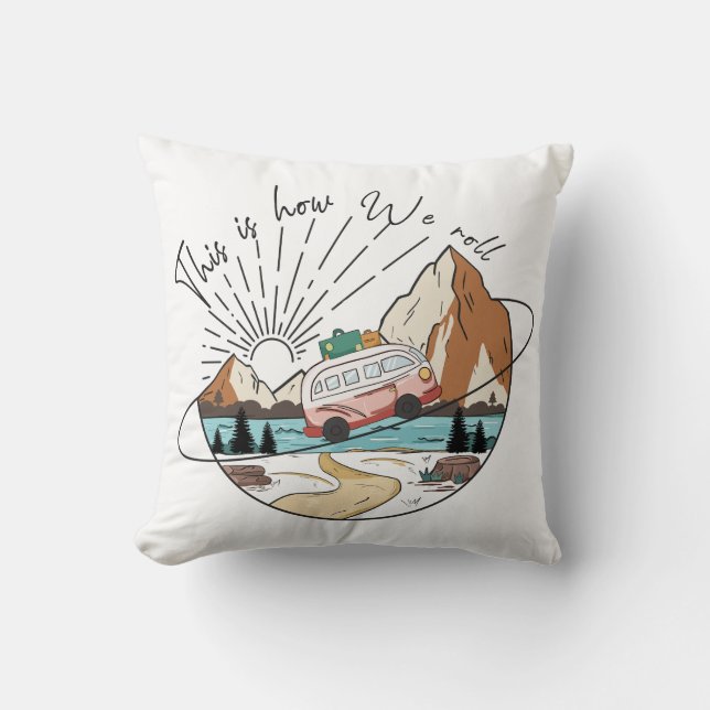 Almofada É Assim Que Vamos Acampar (Frente)