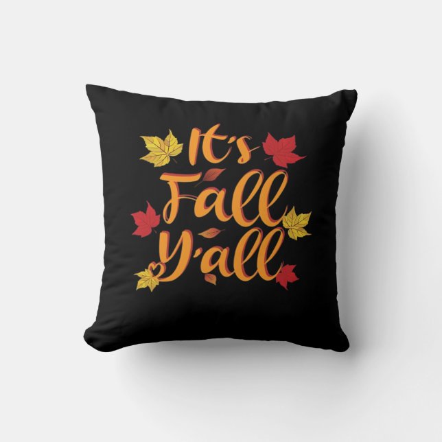 Almofada É Fall Y’all Engraçado Autumn Basic Classic (Frente)