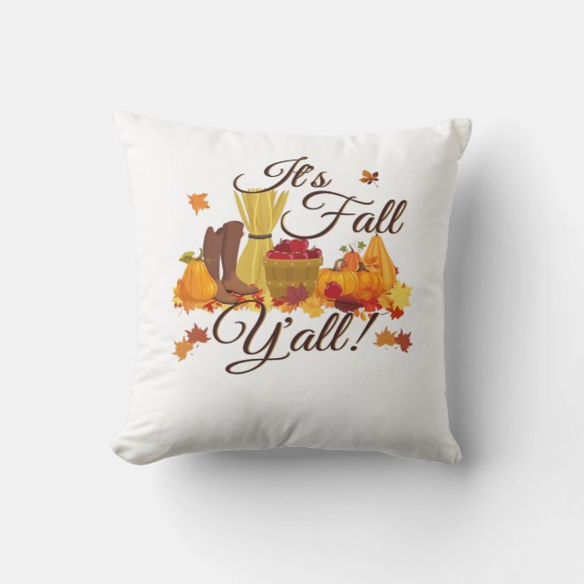 Almofada É Fall Y’all Funny & Legal Retro (Frente)
