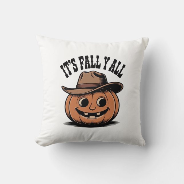 Almofada É Gráfico de Trendy de Pumpkin Queda (Frente)