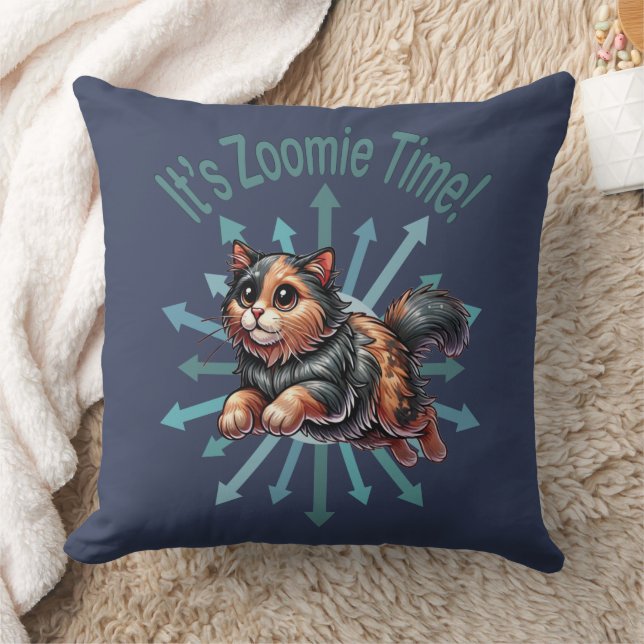 Almofada É hora do Zoomie Gato de Casca de Tartaruga (Cobertor)