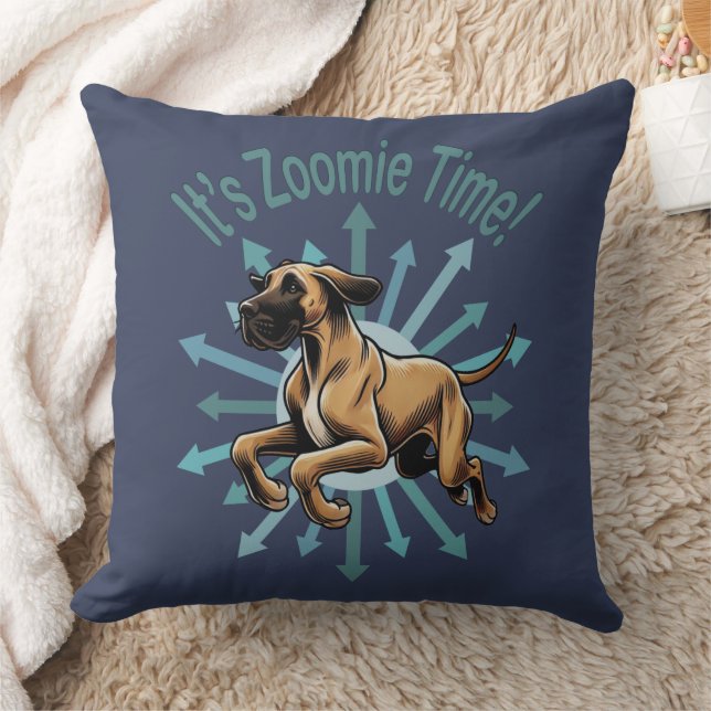 Almofada É hora do Zoomie Great Dane (Cobertor)