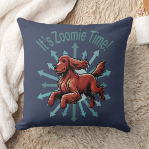 Almofada É hora do Zoomie Setter Irlandês