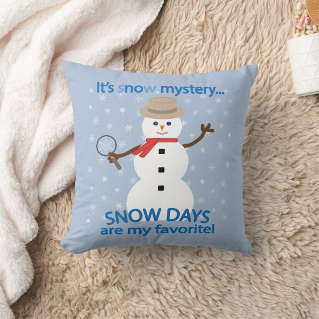 Almofada É o detetive misterioso Snowman. (Cobertor)