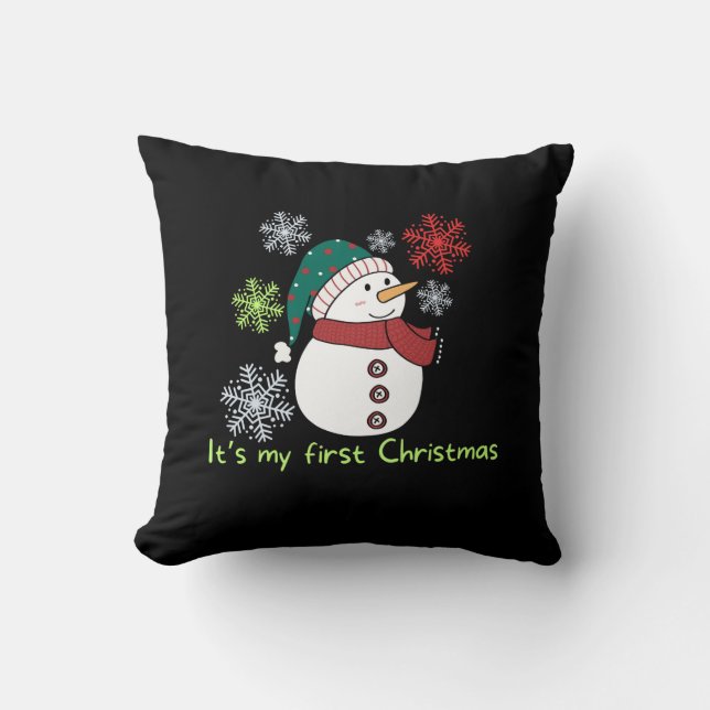 Almofada É o meu primeiro Natal (Frente)