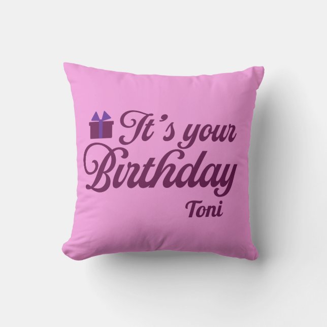 Almofada É o Seu Travesseiro de Aniversário (Frente)