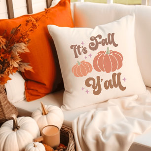 Almofada É Queda, vocês, o Groovy Retro Pumpkin