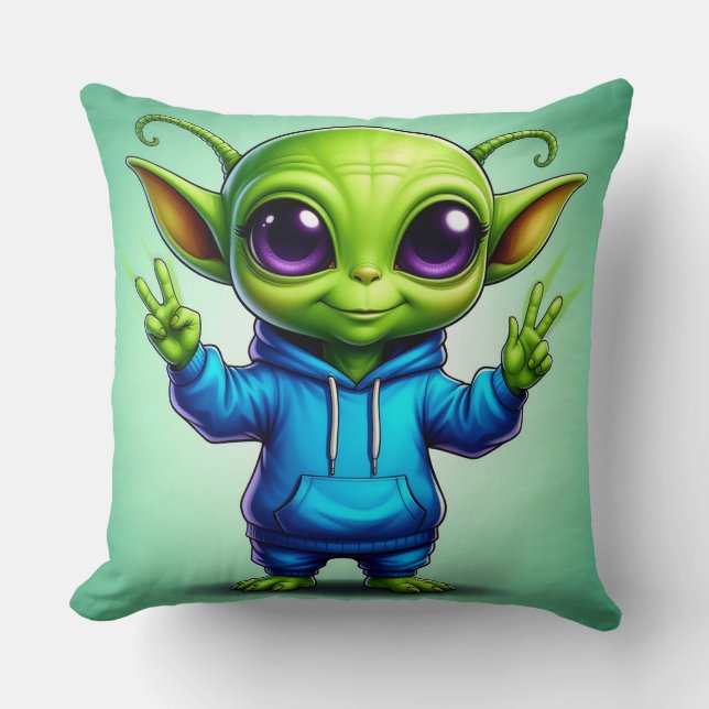 Almofada E.T. de desenho animado adorável (Frente)