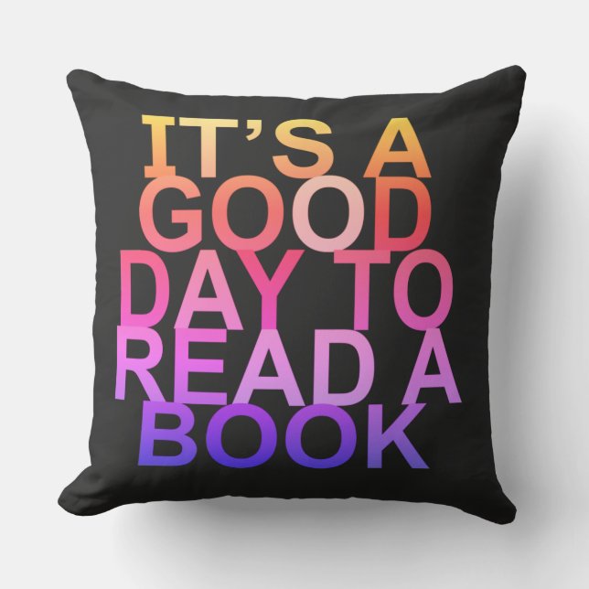 Almofada é um bom dia para ler um livro (Frente)