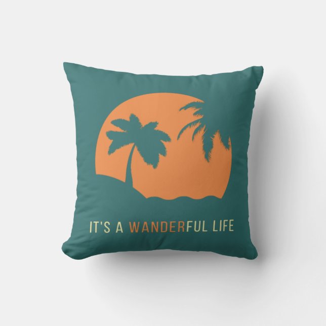 Almofada É uma vida maravilhosa (Frente)