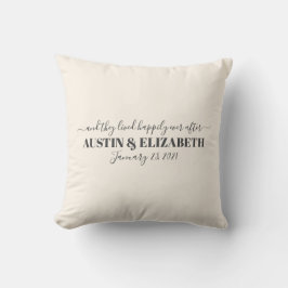 Almofada E viveram felizes para sempre casamento moderno
