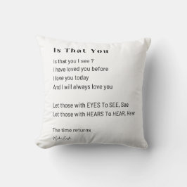 Almofada É você que eu vejo poesia de poema