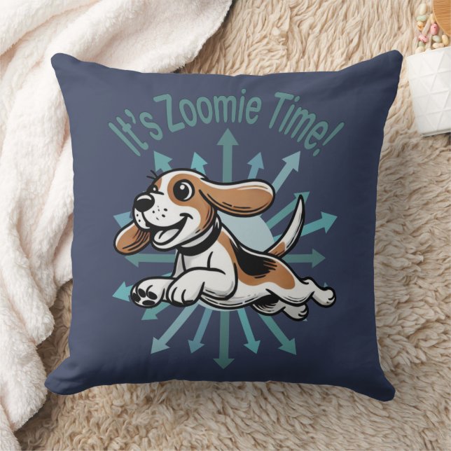 Almofada É Zoomie Time Beagle (Cobertor)