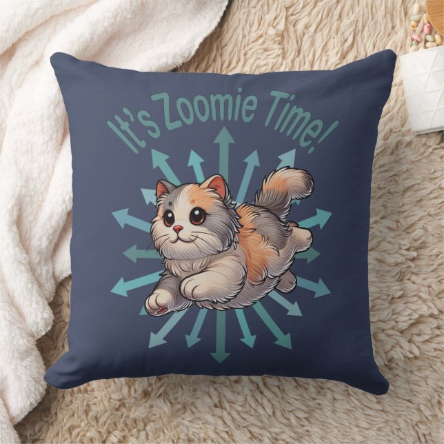 Almofada É Zoomie Time Dilute Calico Cat (Cobertor)