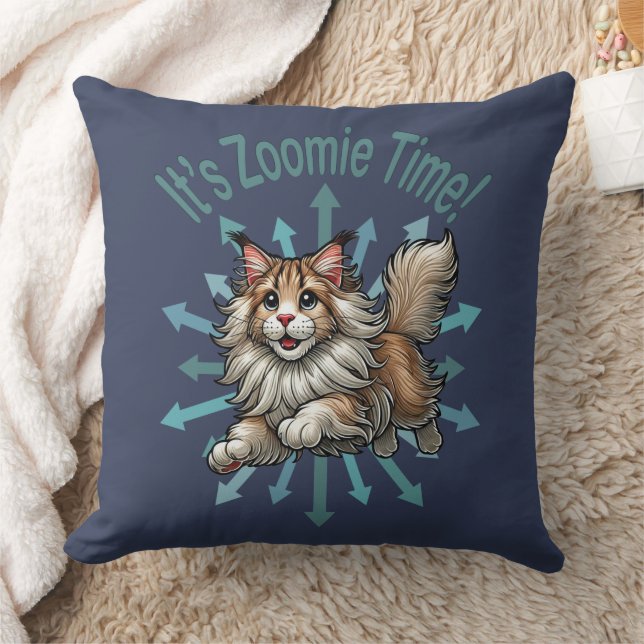 Almofada É Zoomie Time Maine Coon Cat (Cobertor)