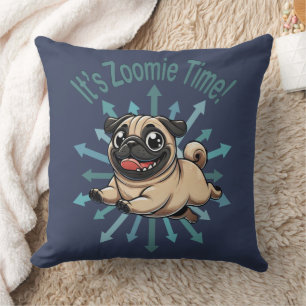 Almofada É Zoomie Time Pug