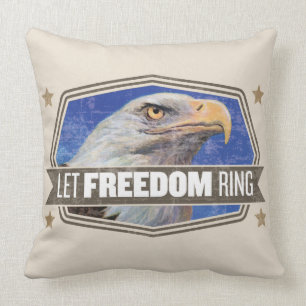 Almofada Eagle-Deixe o anel da liberdade
