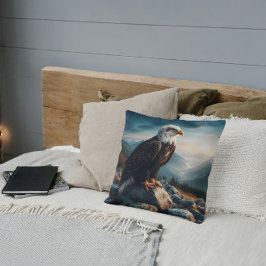 Almofada Eagle Perked em Rocky Terrain