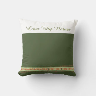 Almofada Earthly Serenity: "Love Thy Nature" Moss Green