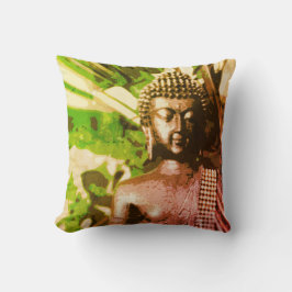 Almofada Earthy Buddha Meditation Throw Pillow – Warm Zen
