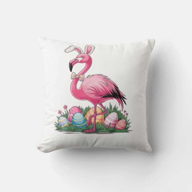 Almofada Easter Flamingo T-Shirt (Frente)