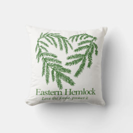 Almofada Eastern Hemlock Heart Nature Decorative Pillow