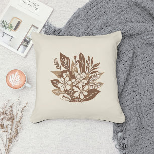 Almofada Eclectic Natural Terracotta Wildflower Boho Russo