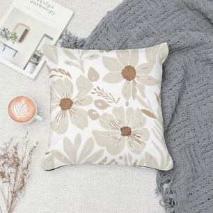 Almofada Eclectic Natural Terracotta Wildflower Boho Russo