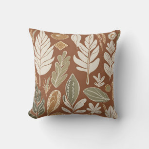 Almofada Eclectic Natural Terracotta Wildflower Boho Russo
