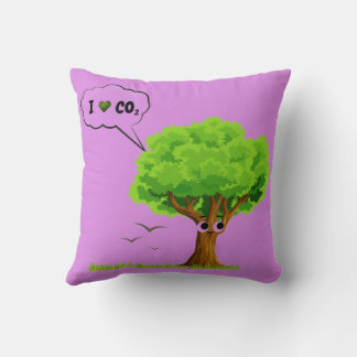 Almofada Eco-Friendly ‘I Love CO2’ Illustrated Tree