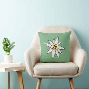 Almofada Edelweiss Chalet Flower Huts Vintage Alm