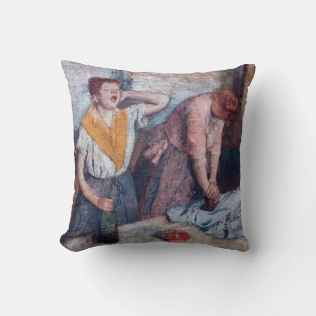 Almofada Edgar Degas - Mulheres Passando Roupa (Frente)