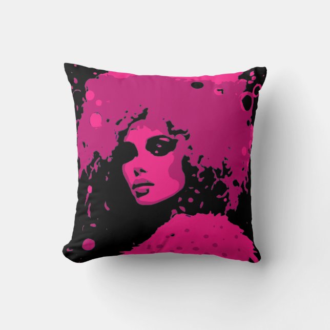 Almofada Edgy Retro All Over Grunge Design (Frente)