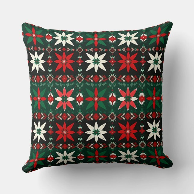 Almofada Edição 3 do Natal Fair Isle Escandinavo (Verso)