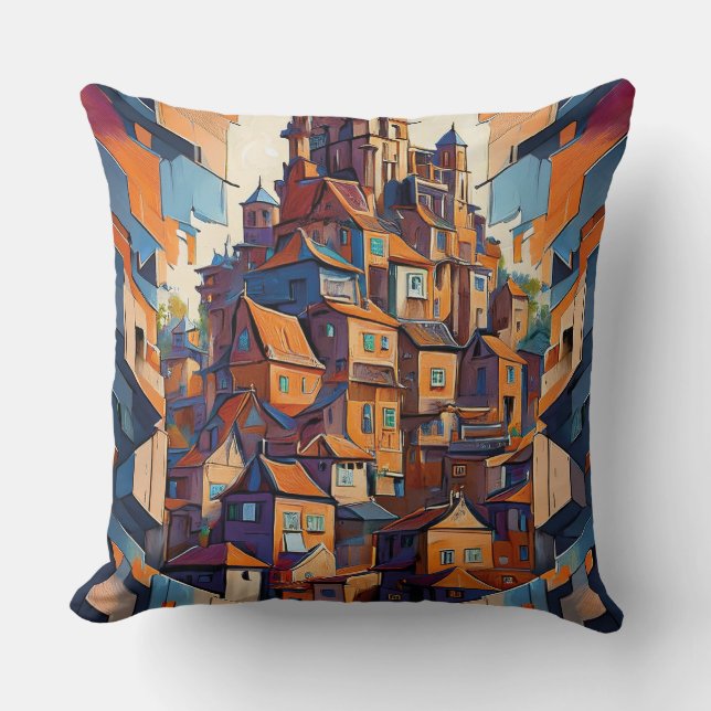 Almofada Edifícios Coloridos (Frente)