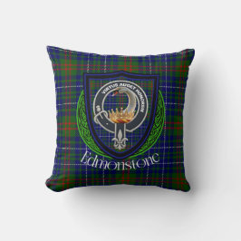 Almofada Edmonstone Scottish Clan Tartan & Crest