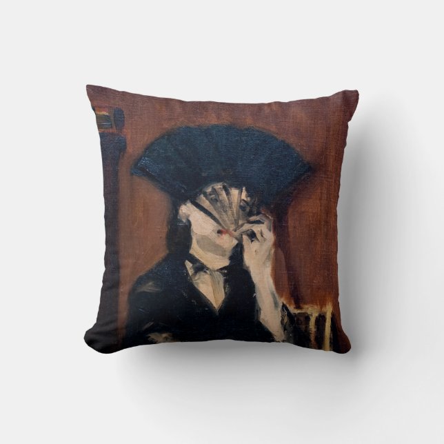 Almofada Edouard Manet - Berthe Morisot com um ventilador (Frente)