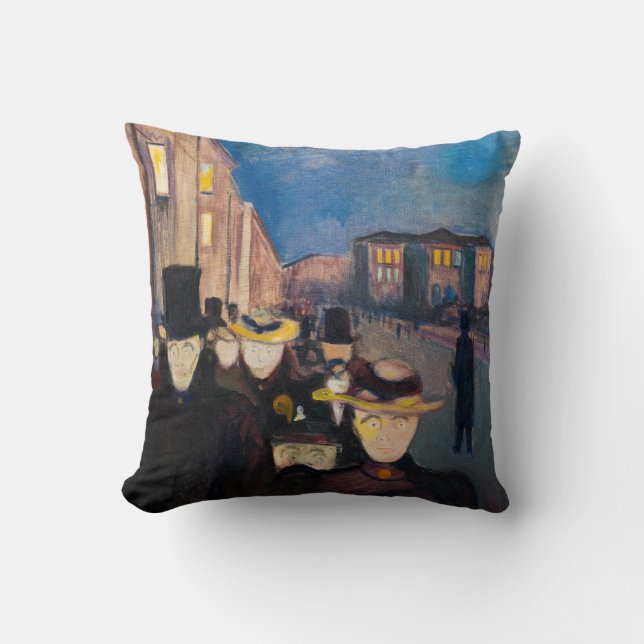 Almofada Edvard Munch - Noite em Karl Johan Street (Frente)