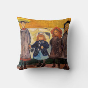Almofada Edvard Munch - Quatro Meninas em Asgardstrand