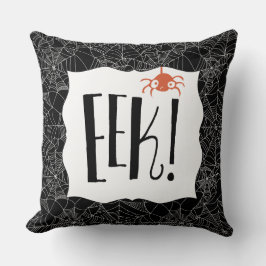 Almofada "EEK! "Design bonito assustador do Dia das Bruxas